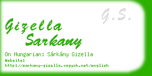 gizella sarkany business card