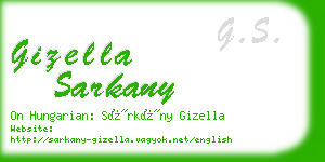 gizella sarkany business card